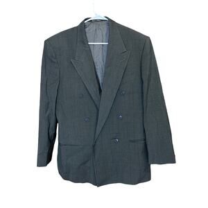 MANI Giorgio Armani for SAKS Fifth Avenue Gray Double-Breasted Blazer Men’s 36S